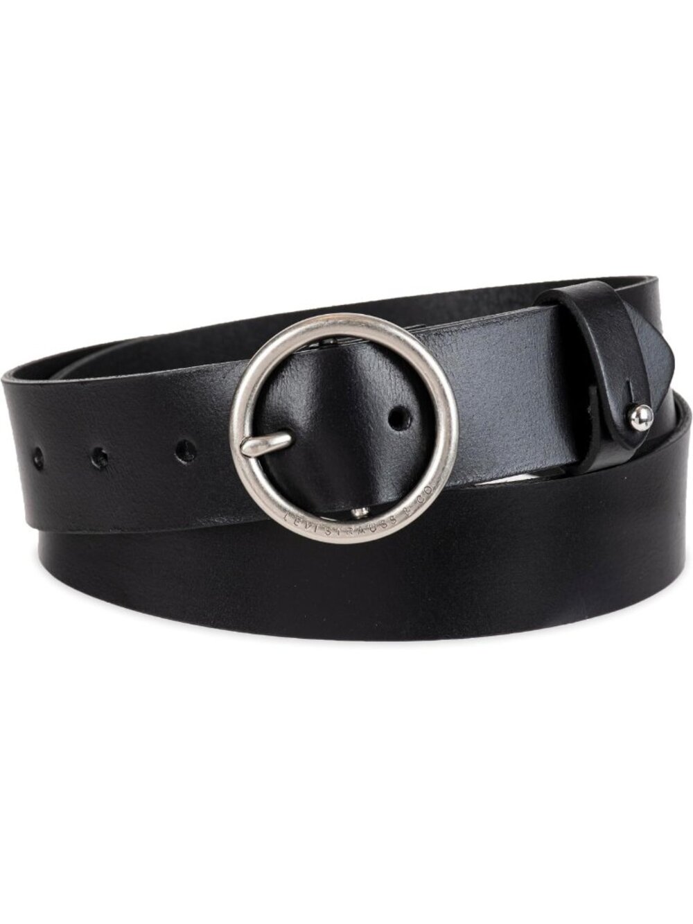 Genuine Leather Casual Jean Belt with Round Buckle for Women - Stylish